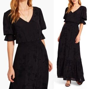 BB Dakota x Steve Madden Hampton Embroidered Prairie Dress in Black